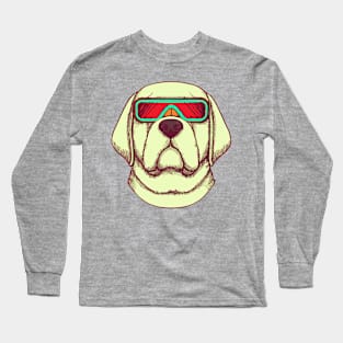 Retrofuturism Labrador Dog Lover Retriever Long Sleeve T-Shirt